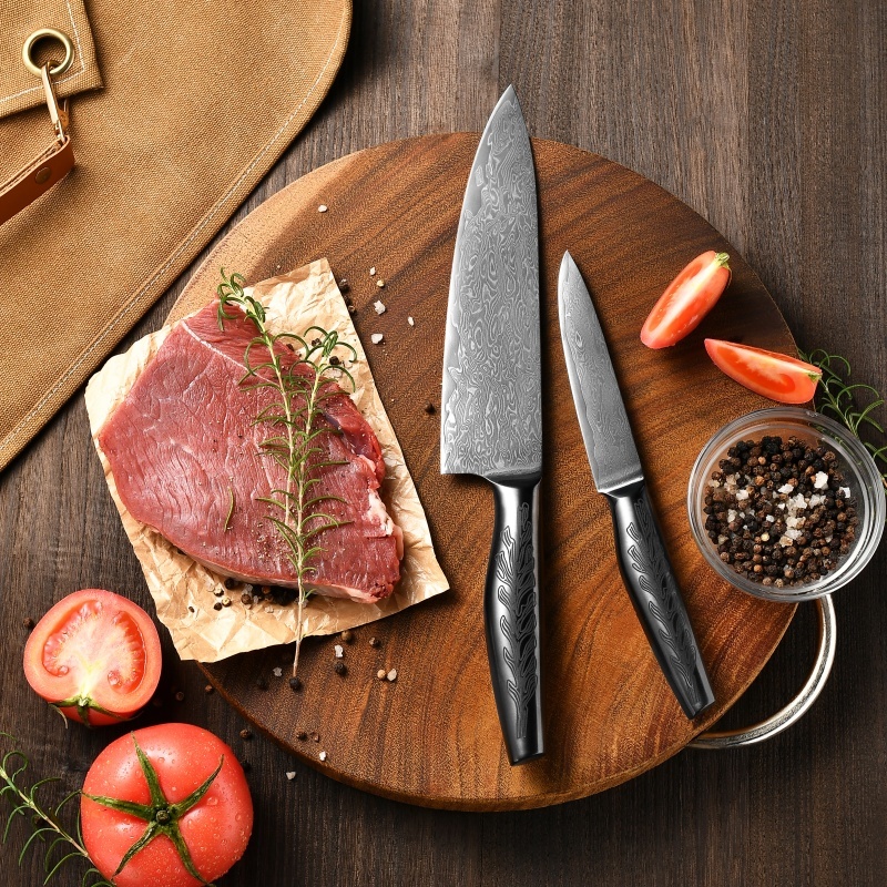 Damascus Steel Handle Knife — view 2