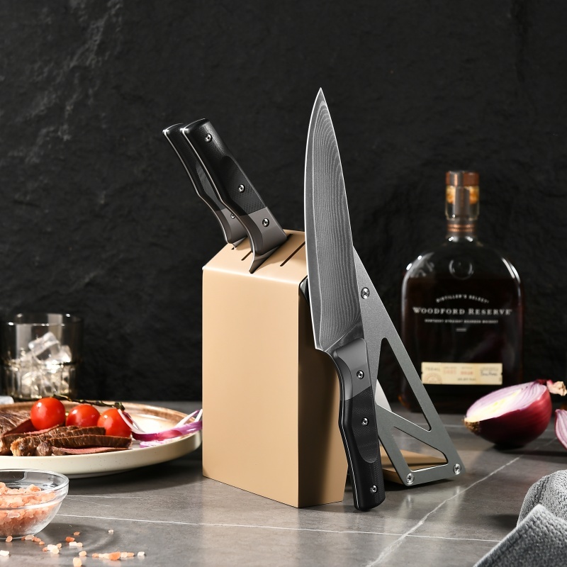 G10 Damascus Kitchen Knife