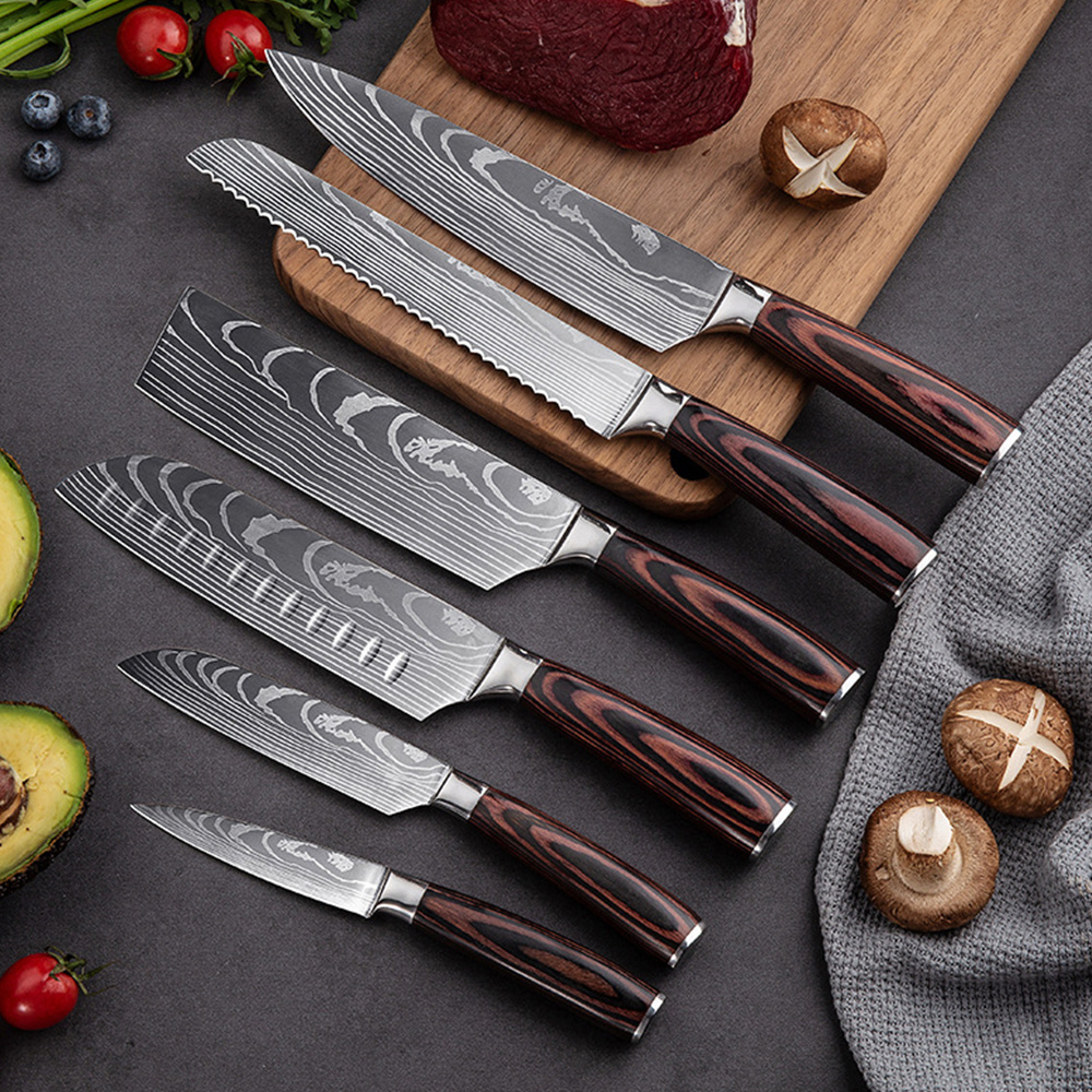Damascus Pattern Chef Knife — view 2
