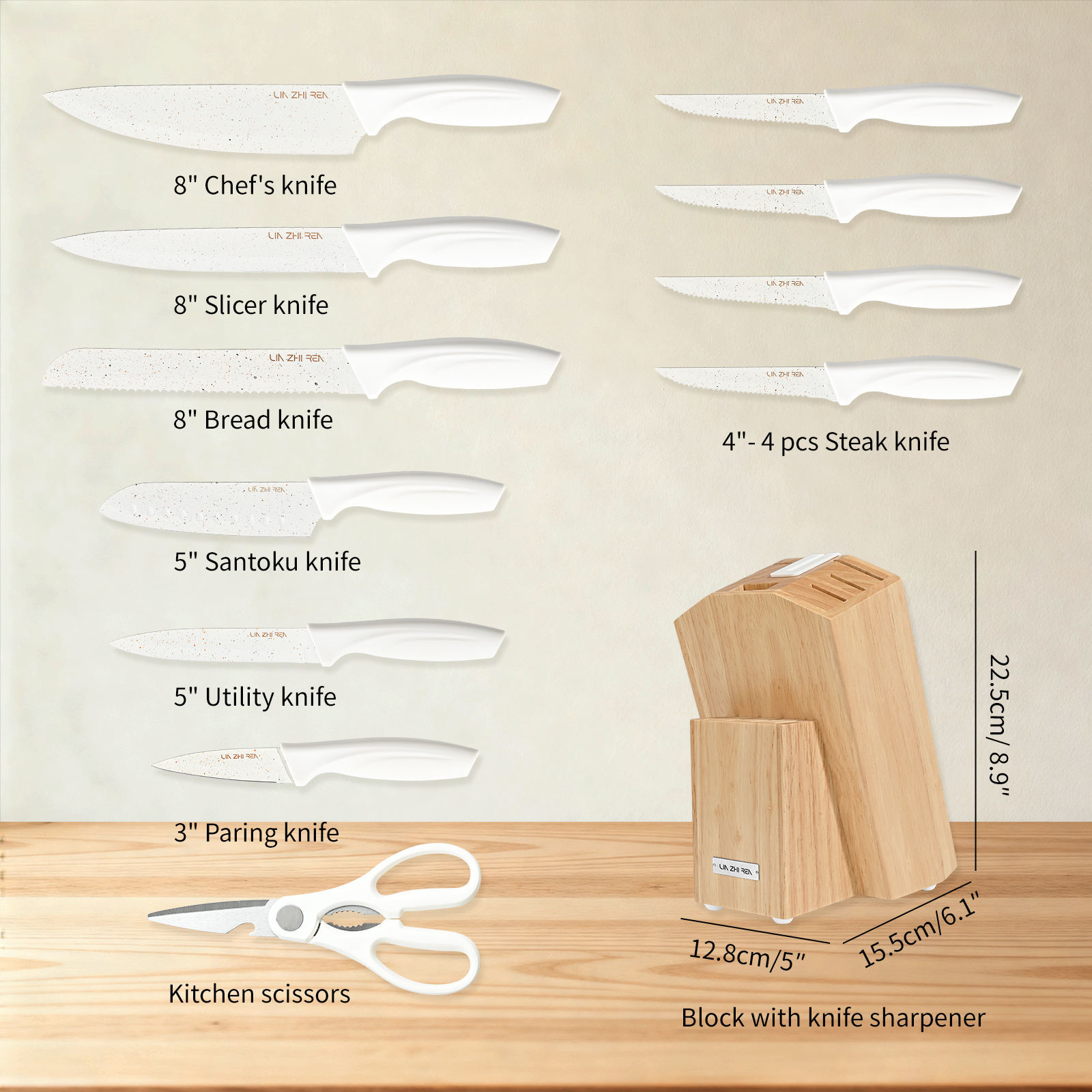 13 Pcs Kitchen Knife Set — view 2