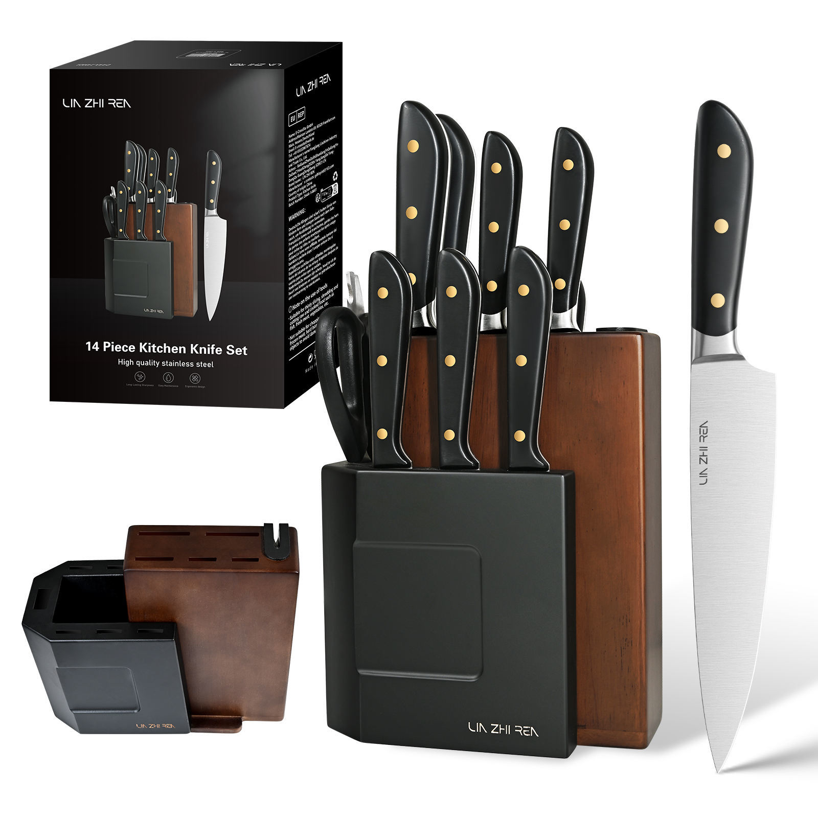 14 Pcs Kitchen Knife Set